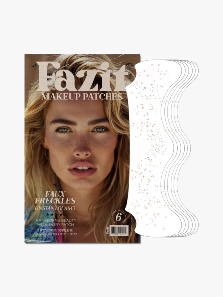 Fazit Faux Freckle Makeup Patch Set in branded component on a light gray background