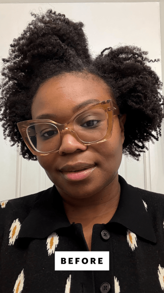 Cruel before applying the Good Light Tripeptide Lip Nectar