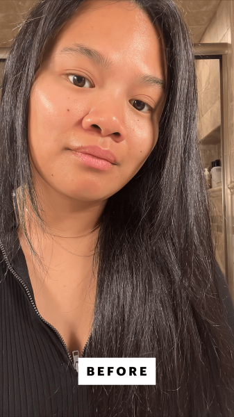 Calaor before applying the Kylie Cosmetics Lip Butter