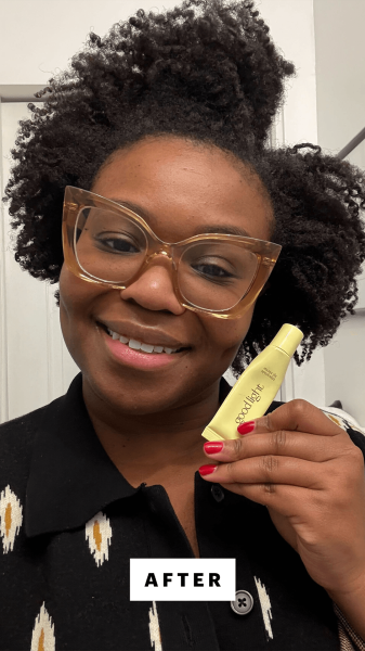 Cruel after applying the Good Light Tripeptide Lip Nectar